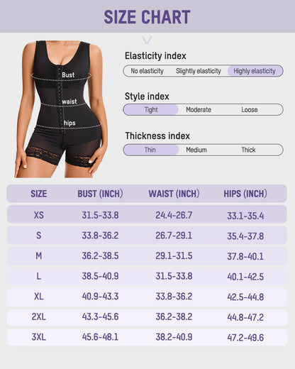 Flash Sale⚡️Extra Plus Size Shaper Bodysuit Tummy Control Shapewear With Bra